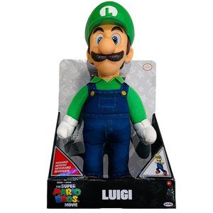 NEW LUIGI Nintendo The Super Mario Bros. Movie Poseable Plush NWT